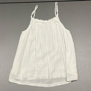 White Flowy Tank Top